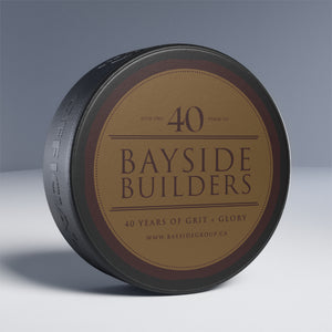 Hockey Puck — Bayside Builders 40 Years Commemorative Puck