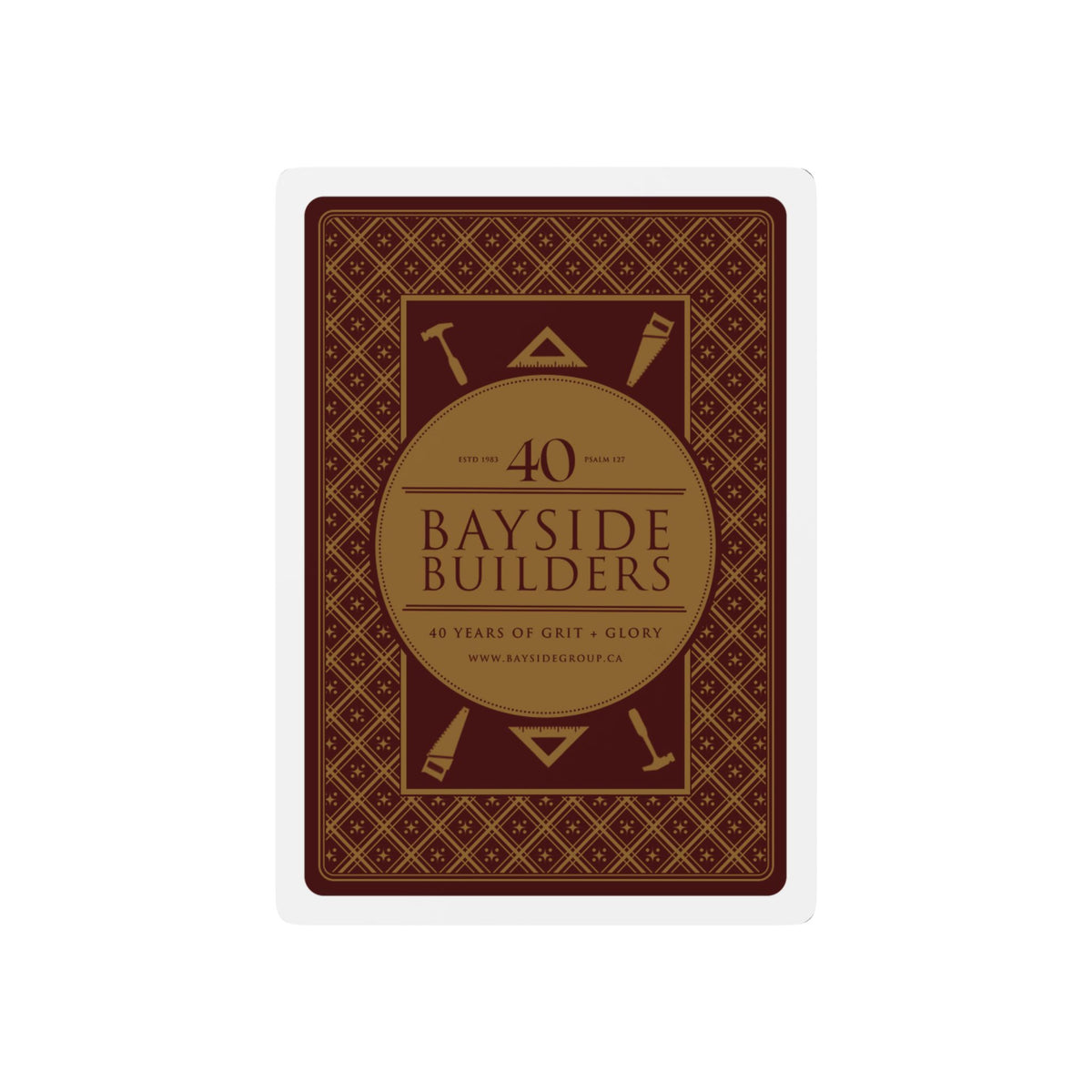 Bayside Builders 40th Anniversary Poker Playing Cards