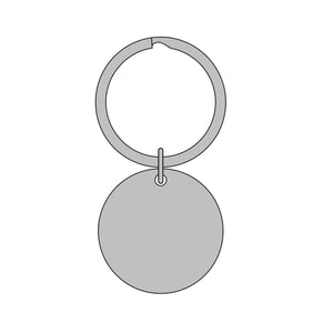 Bayside Builders Engraved Round Keychain in Stainless or Rose