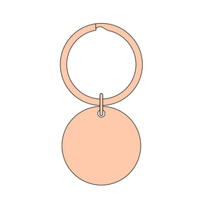 Bayside Builders Engraved Round Keychain in Stainless or Rose